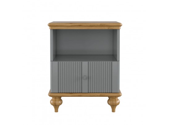 Тумба прикроватная "Рандеву" 01 (белый, серый) в Кургане