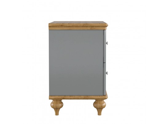 Тумба прикроватная "Рандеву" 02 (белый, серый) в Кургане