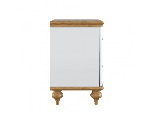 Тумба прикроватная "Рандеву" 02 (белый, серый) в Кургане