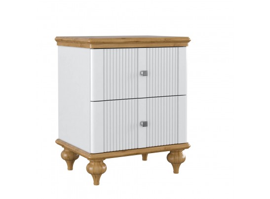 Тумба прикроватная "Рандеву" 02 (белый, серый) в Кургане