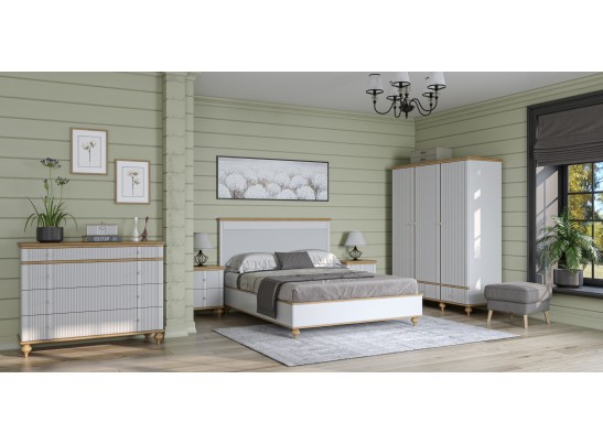 Комод "Рандеву" 04 (белый, серый) в Кургане