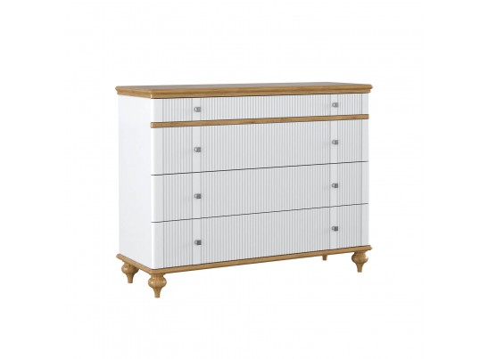 Комод "Рандеву" 04 (белый, серый) в Кургане