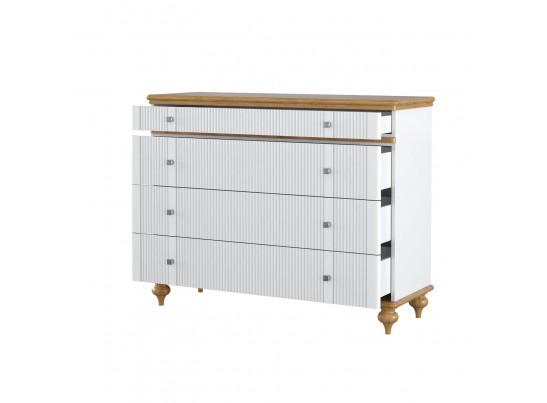 Комод "Рандеву" 04 (белый, серый) в Кургане