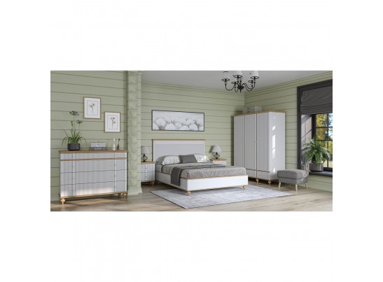 Комод "Рандеву" 04 (белый, серый) в Кургане