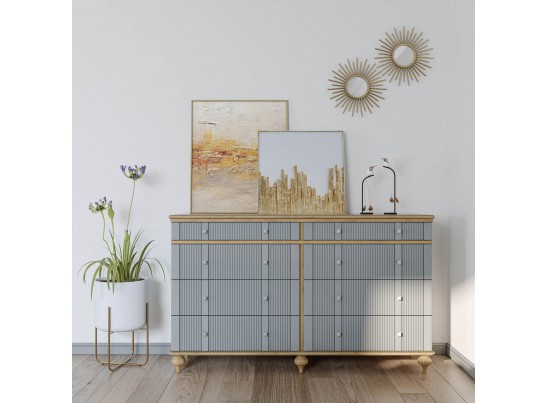 Комод "Рандеву" 08 (белый, серый) в Кургане