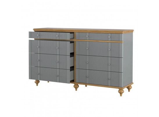 Комод "Рандеву" 08 (белый, серый) в Кургане