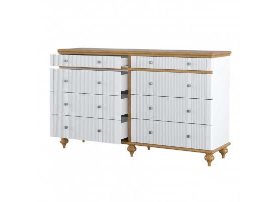 Комод "Рандеву" 08 (белый, серый) в Кургане