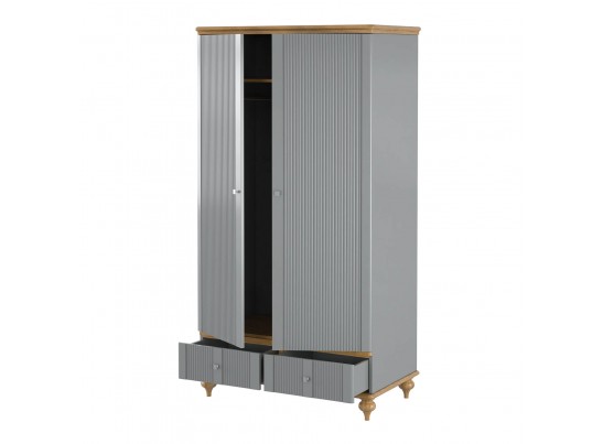 Шкаф для одежды "Рандеву" 22 (белый, серый) в Кургане