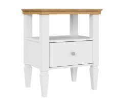 2.1.2 Тумба прикроватная "Ольса" 01 (белый лак/антик 24) 
