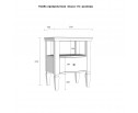 2.1.2 Тумба прикроватная "Ольса" 01 (белый лак/антик 24) в Кургане