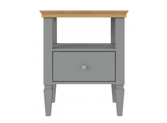 2.1.3 Тумба прикроватная "Ольса" 01 (серый 7042/антик 24) в Кургане