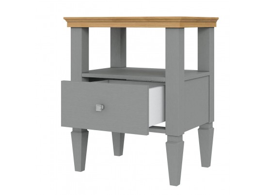 2.1.3 Тумба прикроватная "Ольса" 01 (серый 7042/антик 24) в Кургане
