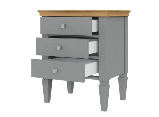 2.3.3 Тумба прикроватная "Ольса" 03 (серый 7042/антик 24) в Кургане