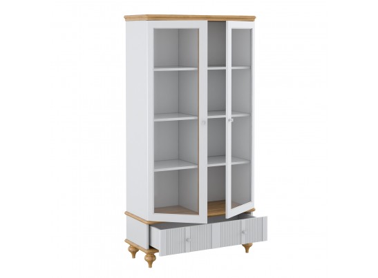 Шкаф для посуды "Рандеву" 21 (сосна) белый