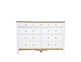 Комод с ящиками из дерева 036 белый воск/антик 24