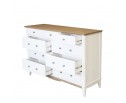 Комод с ящиками из дерева 036 белый воск/антик 24
