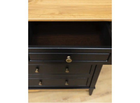 Комод с ящиками из дерева 036 Пенни блэк/антик 24