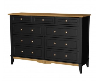 Комод с ящиками из дерева 036 Пенни блэк/антик 24