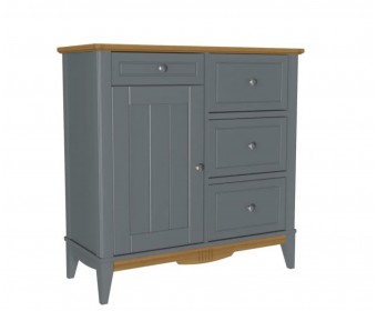 Комод 113 для прихожей Пенни серый 7046/антик 24