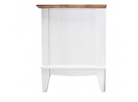 Тумба прикроватная Пенни белый воск/антик 24