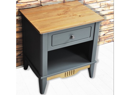 Тумба прикроватная Пенни серый 7046/антик 24