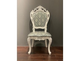 Стул Розалия (белый, патина серебро)