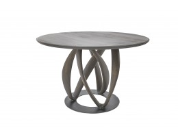 Стол обеденный "Инфинити одиночный" круглая деревянная столешница