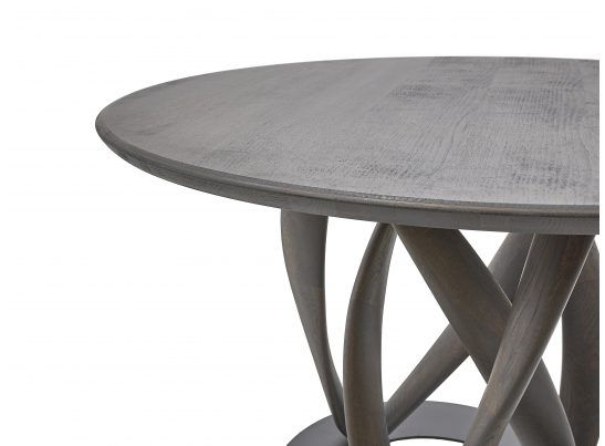 Стол обеденный "Инфинити одиночный" круглая деревянная столешница в Кургане