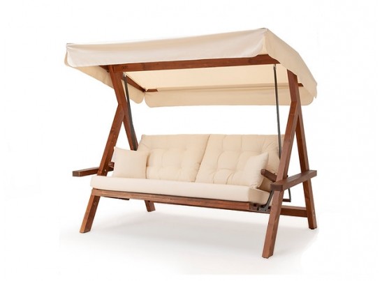 Качели Lyon с бежевыми подушками в Кургане