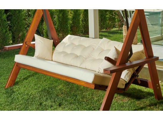 Качели Lyon с бежевыми подушками в Кургане