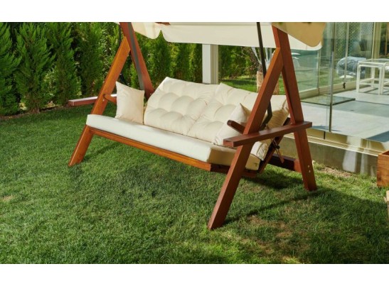 Качели Lyon с бежевыми подушками в Кургане