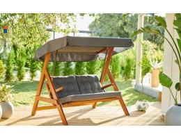 Качели Paris серые с подушками