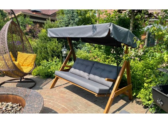 Качели Paris серые с подушками в Кургане