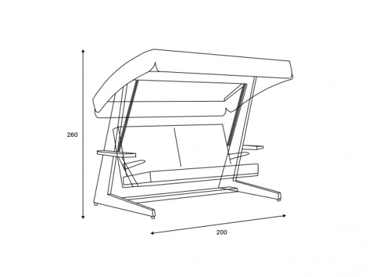 Премиальные 4-местные качели Luna Deluxe в Кургане