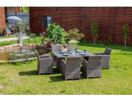 Обеденный комплект FIONA из искусственного ротанга