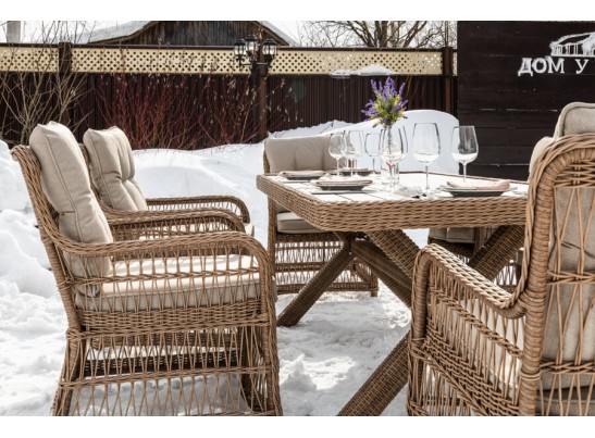 Обеденный комплект ISABELLA из искусственного ротанга в Кургане