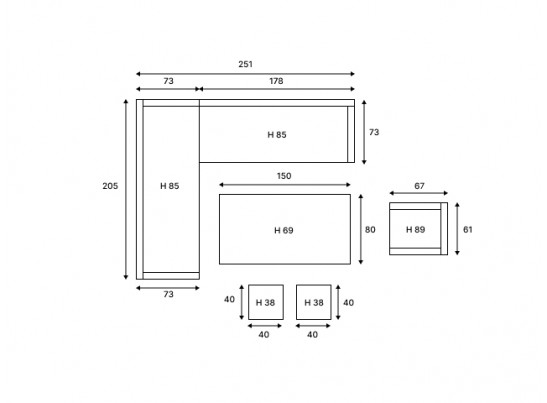 Угловой комплект Genry из искусственного ротанга в Кургане