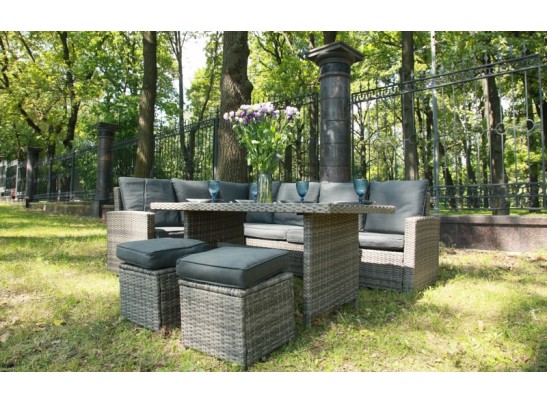ZORRO серый комплект мебели из искусственного ротанга в Кургане
