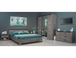 Спальня "Денвер" (возможный вариант комплектации), Риббек серый