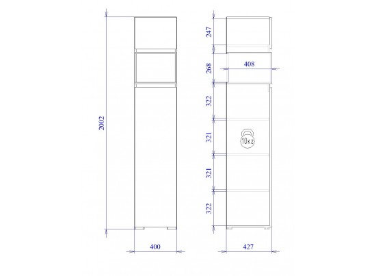 Шкаф узкий "Каспер"