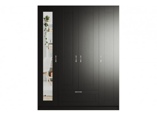 Шкаф 4 двери и 1 ящик с зеркалами СИРИУС 4 2.02.01.041.1 в Кургане