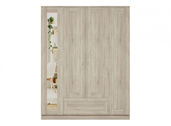 Шкаф 4 двери и 1 ящик с зеркалами СИРИУС 4 2.02.01.041.1 в Кургане