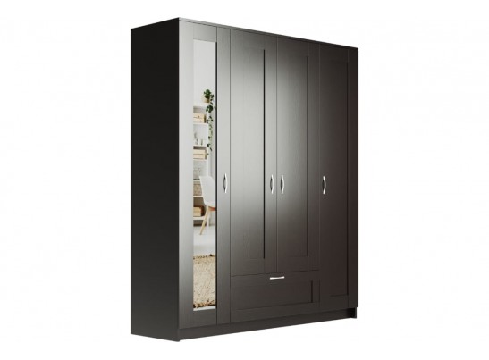 Шкаф 4 двери и 1 ящик с зеркалами СИРИУС 4 2.02.01.041.1 в Кургане