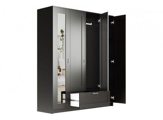 Шкаф 4 двери и 1 ящик с зеркалами СИРИУС 4 2.02.01.041.1 в Кургане