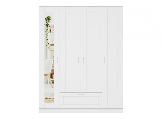 Шкаф 4 двери и 1 ящик с зеркалами СИРИУС 4 2.02.01.041.1 в Кургане