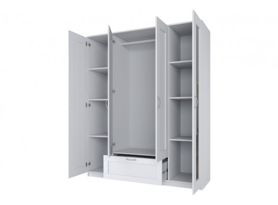 Шкаф Шведский Стандарт 4 двери и 1 ящик с зеркалами СИРИУС 4 2.02.01.042.1 в Кургане