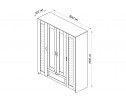 Шкаф Шведский Стандарт 4 двери и 1 ящик с зеркалами СИРИУС 4 2.02.01.042.1 в Кургане