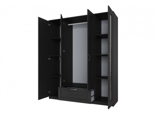 Шкаф Шведский Стандарт 4 двери и 1 ящик с зеркалами СИРИУС 4 2.02.01.042.1 в Кургане