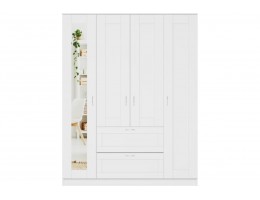 Шкаф 4 двери и 2 ящика с зеркалами СИРИУС 4 2.02.01.091.1