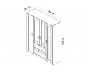 Шкаф 4 двери и 2 ящика с зеркалами СИРИУС 4 2.02.01.091.1 в Кургане